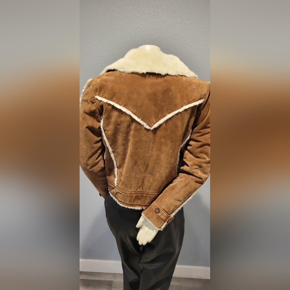 Wilsons Leather Tan and Cream Teddy Jacket - Picture 9 of 16